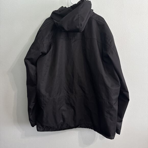 CAT Caterpillar Workwear Men’s Jacket Black Hooded Quilted Lined Insulated 2XL - Picture 4 of 6